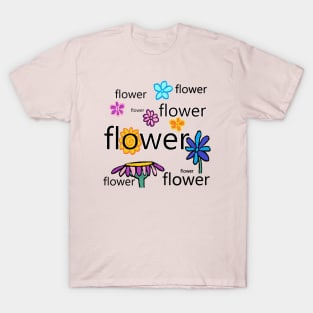 My garden full of flowers, vintage Flower patterns, oil painting T-Shirt